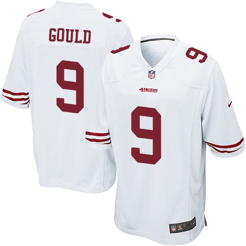 Men San Francisco 49ers #9 Robbie Gould Nike White Game NFL Jersey->san francisco 49ers->NFL Jersey